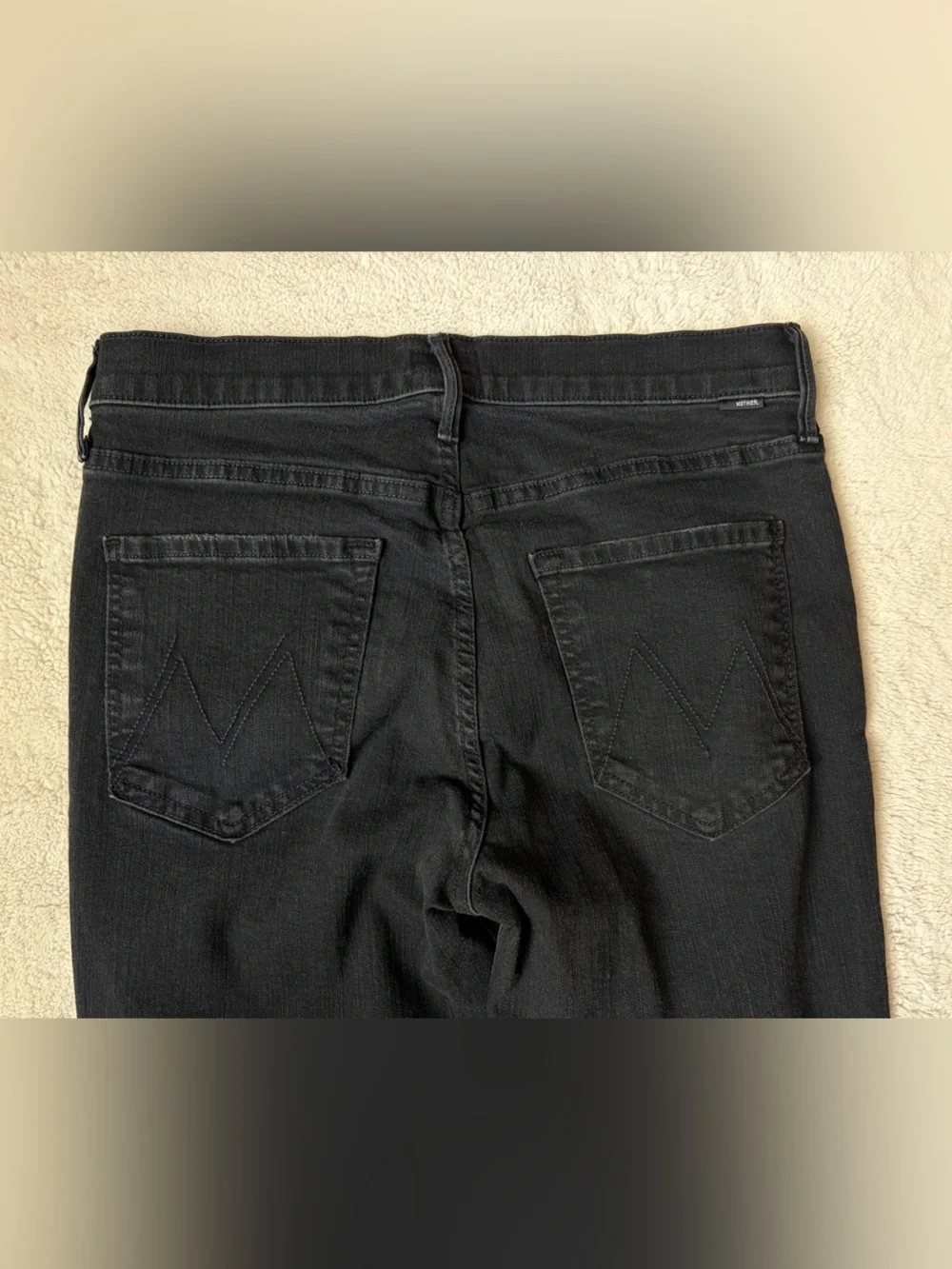 Mother The Mid Rise Dazzler Ankle Black Straight-Leg Jeans Women Size 30